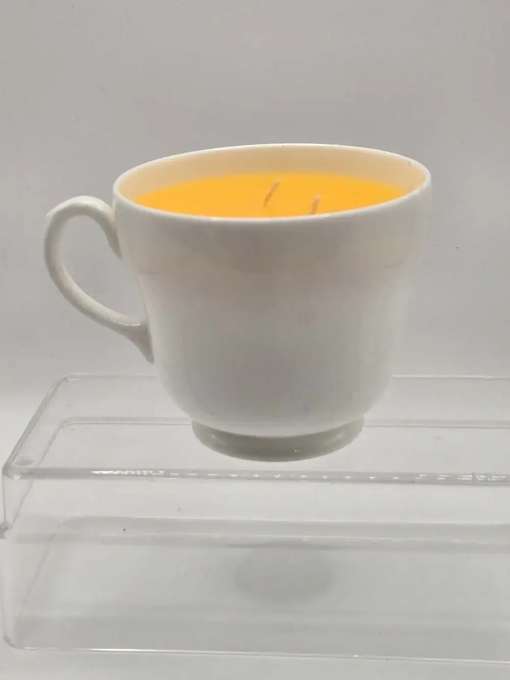 VTG Wedgwood Wild Oats W4166 Bone China Hand-Poured Candle in Tea Cup Set